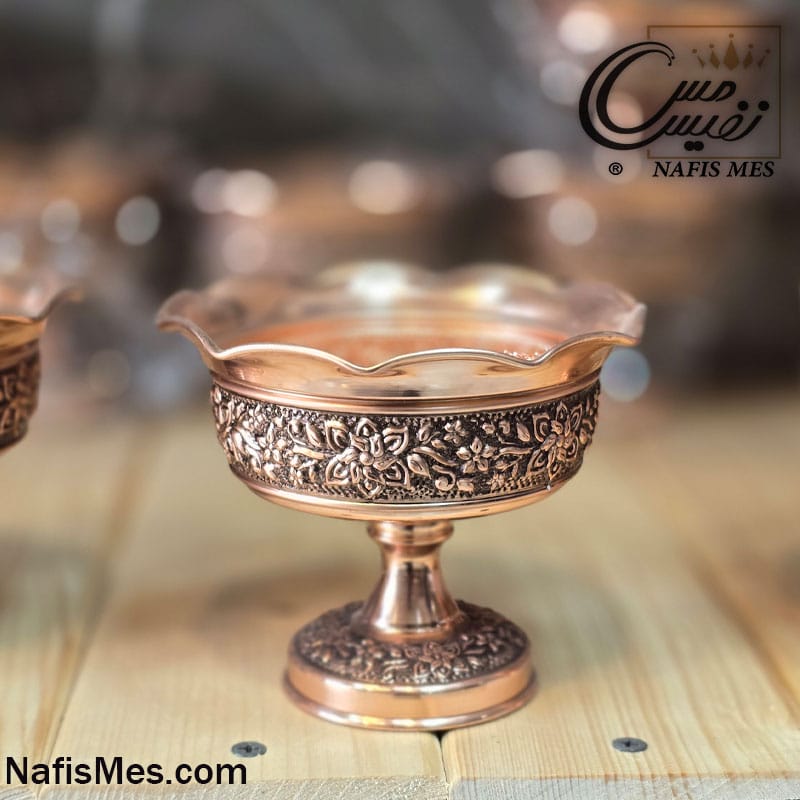 هفت سین مسی پایه بلند طرح الماس ( ست 6 تایی )