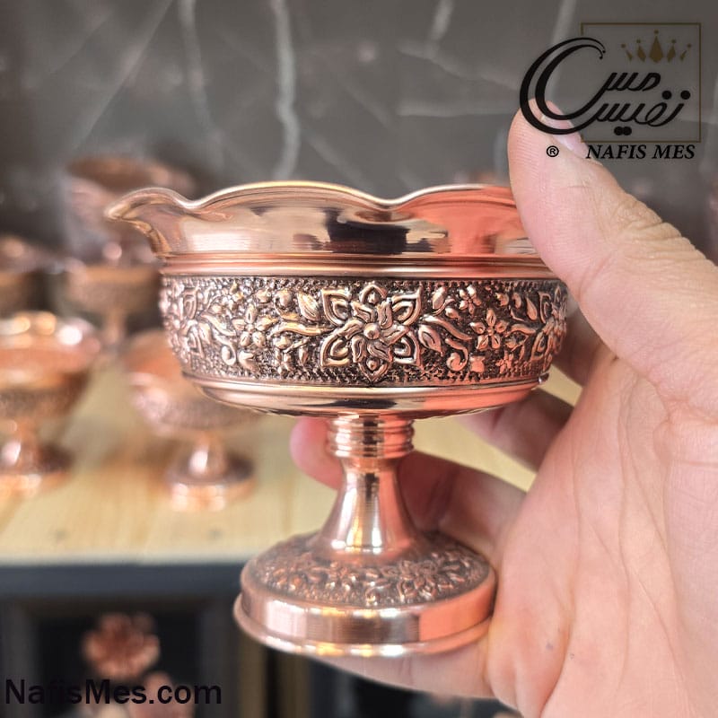 هفت سین مسی پایه بلند طرح الماس ( ست 6 تایی ) - تصویر 3