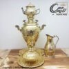 سماور برنجی طرح آناناسی قلم 5 لیتری ذغالی