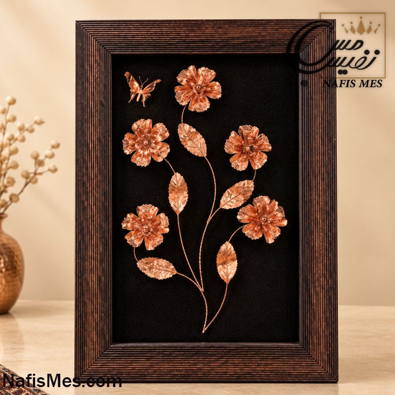 تابلو مسی پنج گل با کارتن ( خرید به صورت تکی و بالایی چند 100 تا برای هدیه سازمانی )