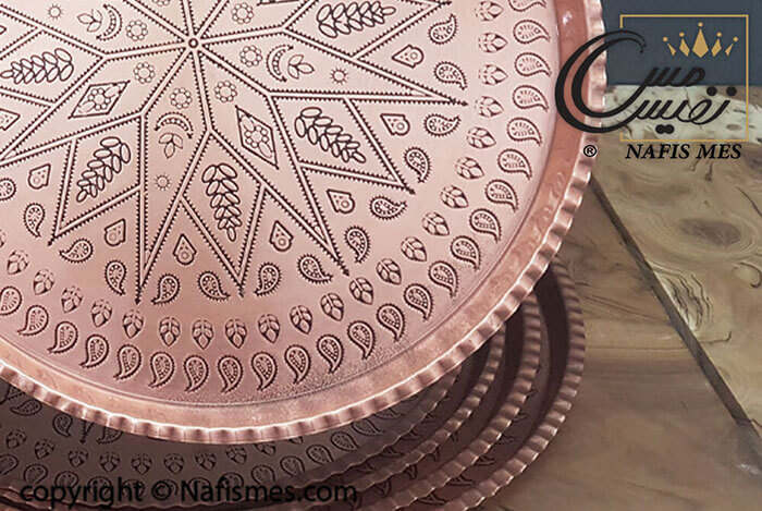 سینی گرد طرح دار زنجان