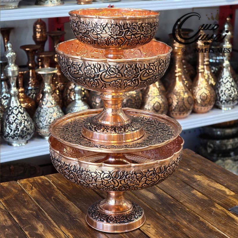 ست پذیرایی مسی 4 پارچه رهام