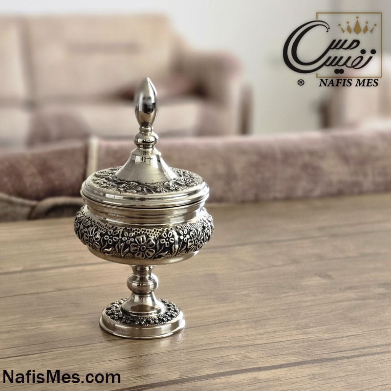 قندان کروم پایه دار رز مدل آکو