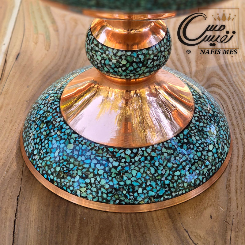 Alternative view of میوه خوری فیروزه کوب لب دالبری مسی طرح نفیس 
