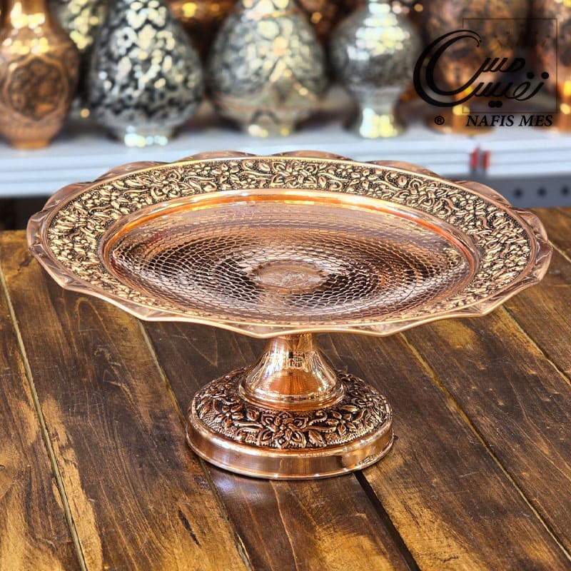 شیرینی خوری مسی لوکس مدل نارینه