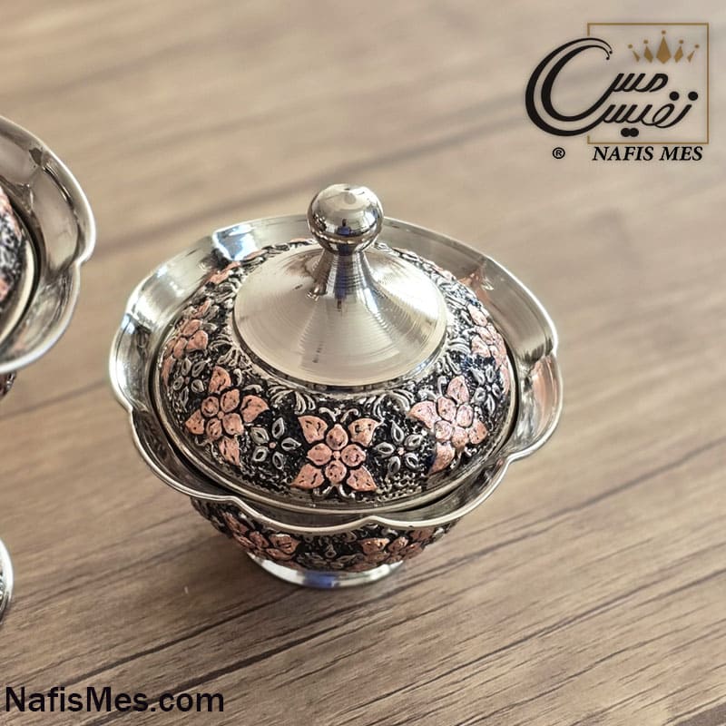 قندان کروم لاله طرح تراش ( پایه بلند و بدون) - تصویر 3
