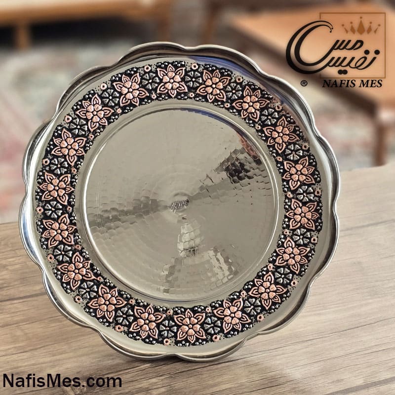 شیرینی خوری پایه بلند کروم فاخر طرح تراش