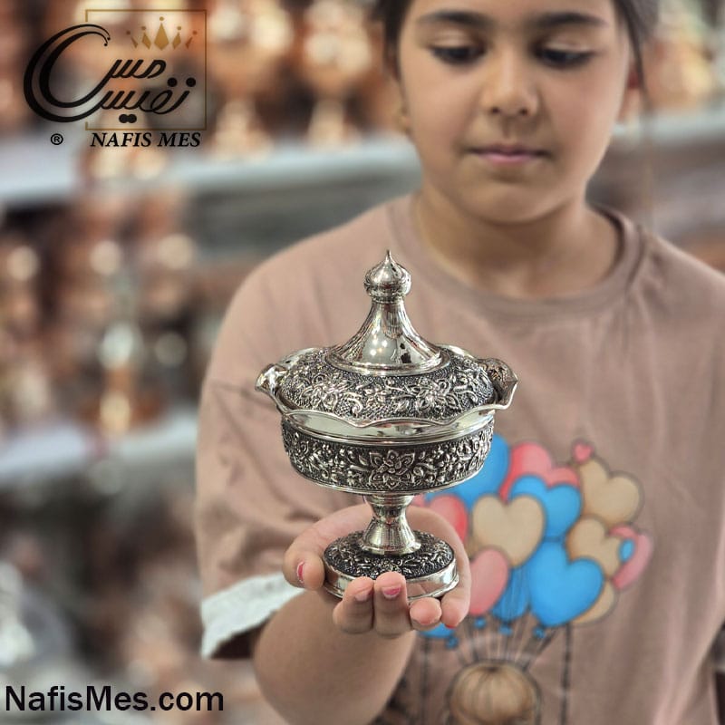 قندان کروم طرح نارینه پلاس ( ساخت زنجان با مس خالص )