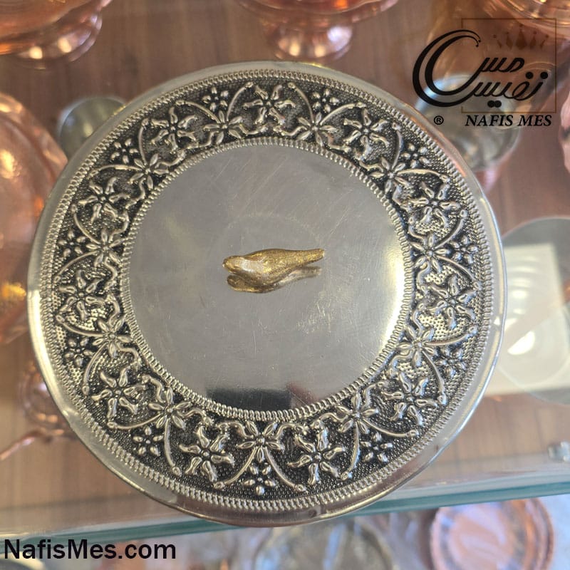 جا ادویه 7 تایی کروم طرح آفتابگردان (ساخته شده از مس خالص ) - تصویر 3