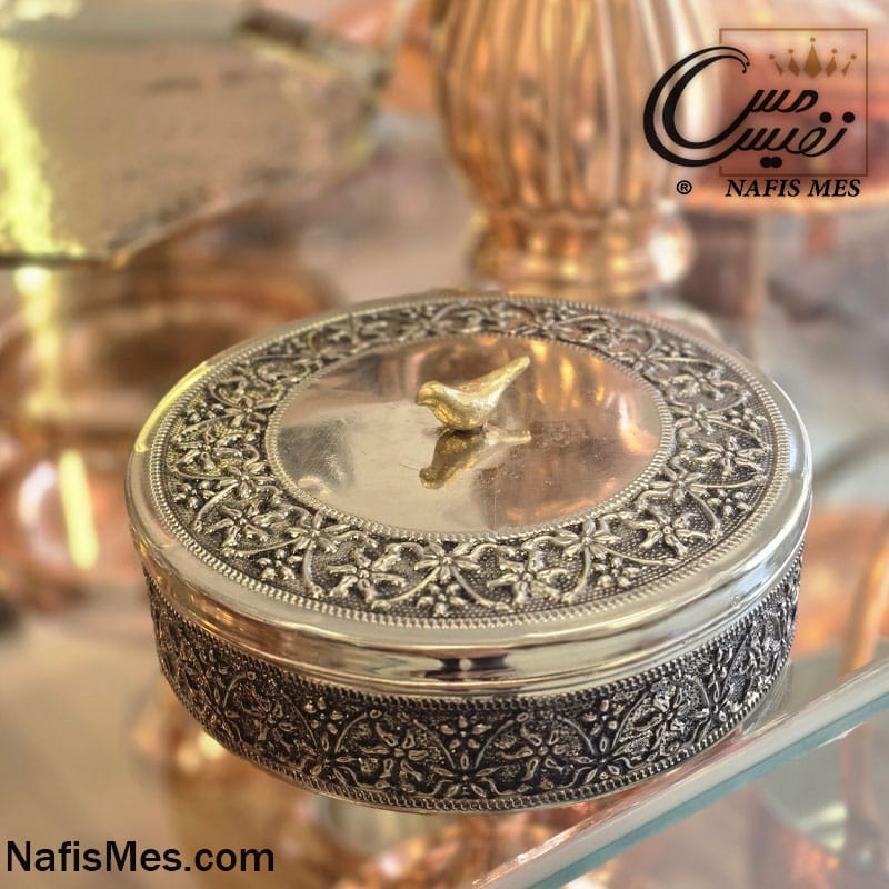 جا ادویه 7 تایی کروم طرح آفتابگردان (ساخته شده از مس خالص ) - تصویر 4