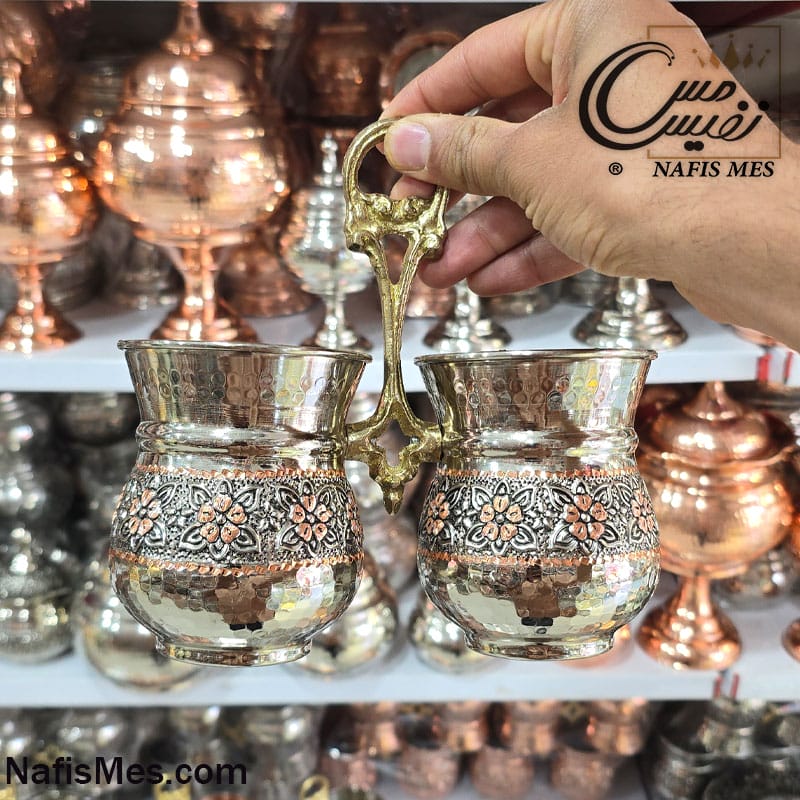 جا قاشقی کروم تراش مدل رز ( ساخته شده از مس خالص )