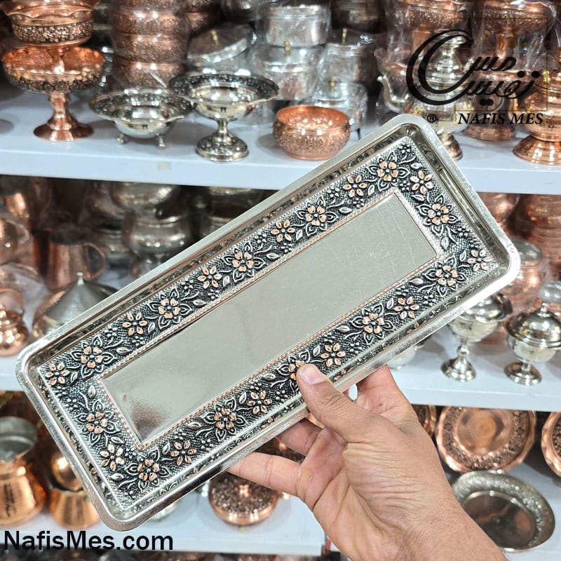 رولت خوری کروم تراش لوکس پایه دار طرح فلاور