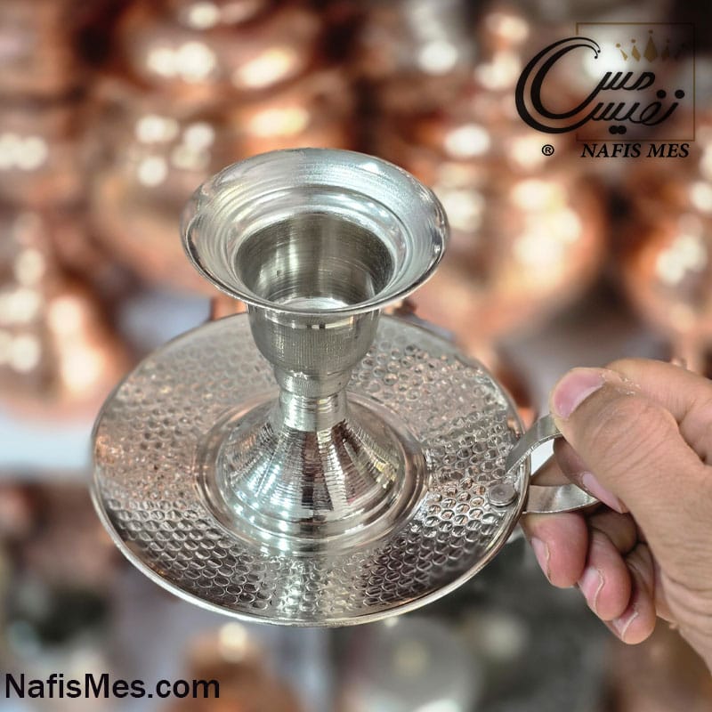 شمعدان انگشتی کروم مدل نفیس