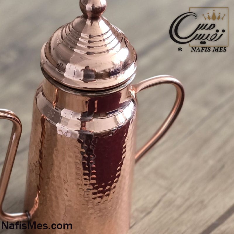 Alternative view of روغن دان مسی بزرگ چکشی ساخت زنجان ( نانو رنگ ثابت )