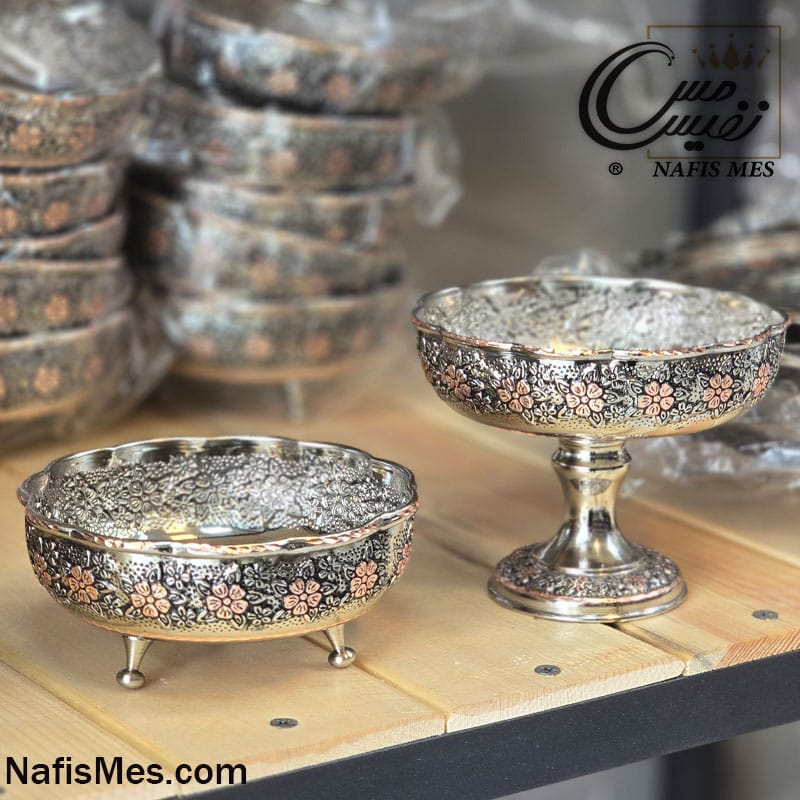 هفت سین کروم تراش خورده طرح آیلا ( 3 پایه کوتاه و تک پایه بلند )