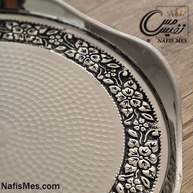 Alternative view of سینی کروم شش گوش طرح رز نفیس زنجان
