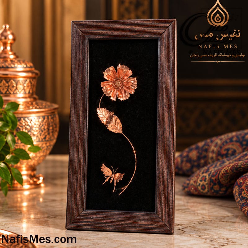 تابلو مسی تک گل با کارتن ( خرید به صورت تکی و بالایی چند 100 تا برای هدیه سازمانی )